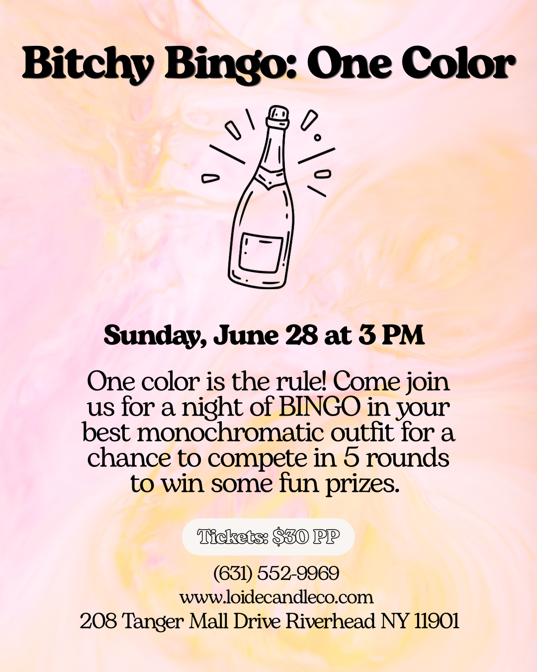 BITCHY BINGO: ONE COLOR