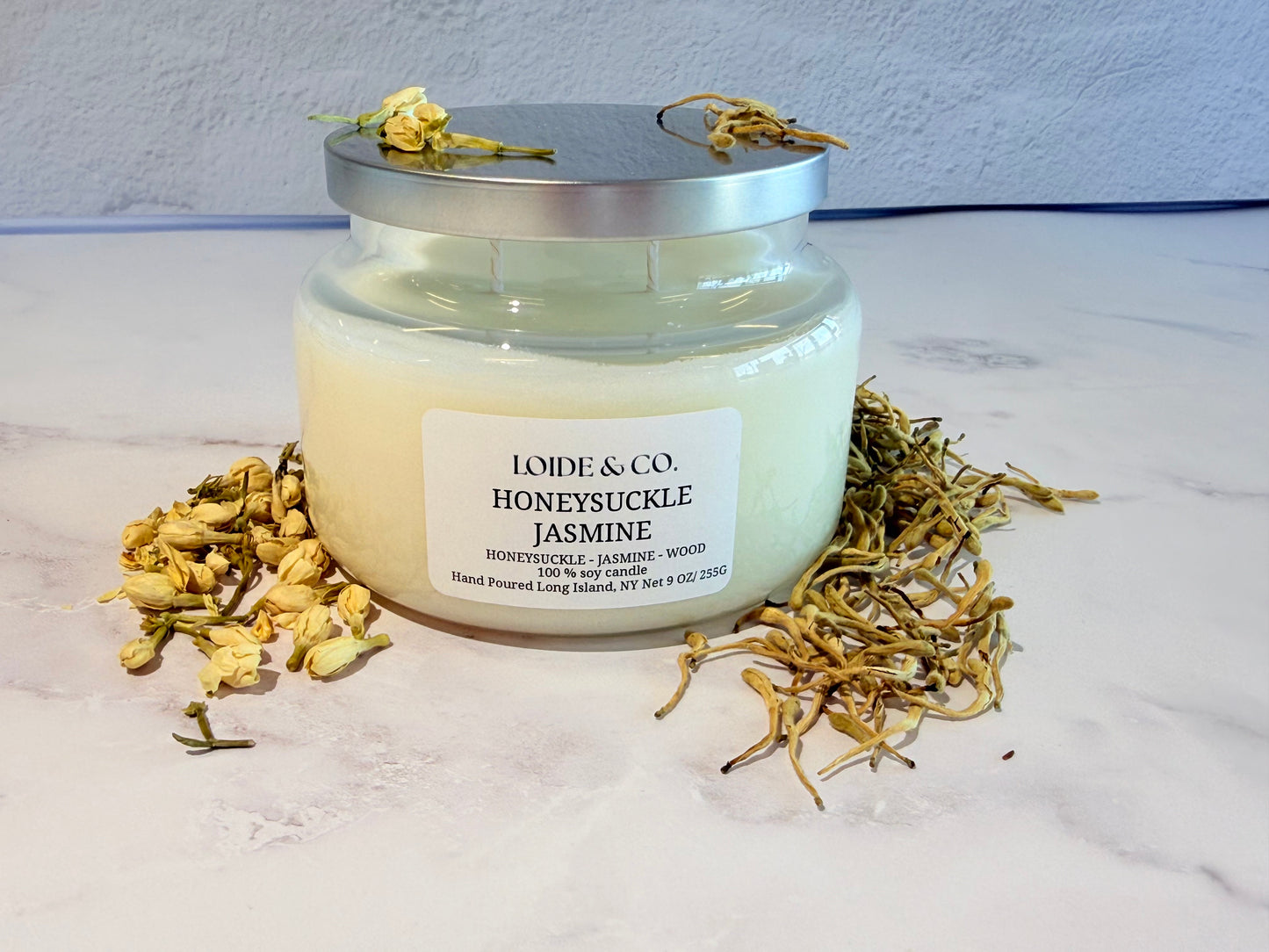HONEYSUCKLE JASMINE CANDLE |9 OZ SOY CANDLE|
