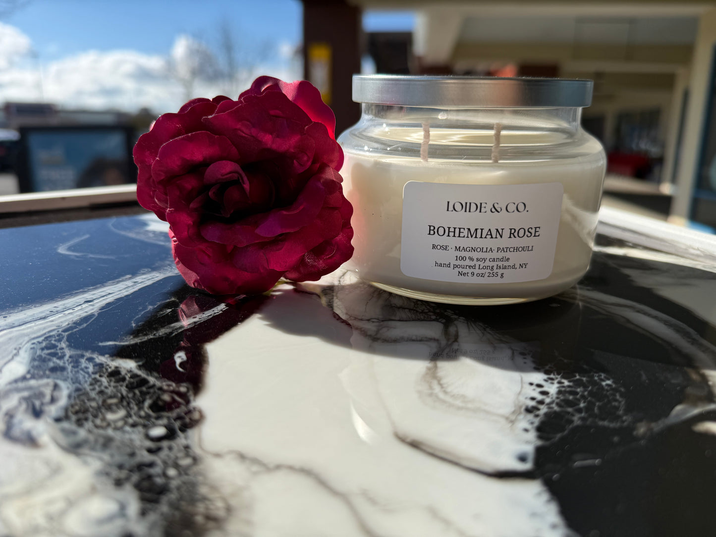 BOHEMIAN ROSE CANDLE |9 OZ SOY CANDLE|
