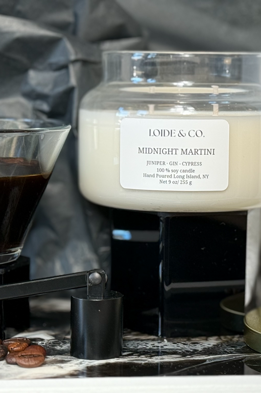 MIDNIGHT MARTINI CANDLE |9 OZ SOY CANDLE|