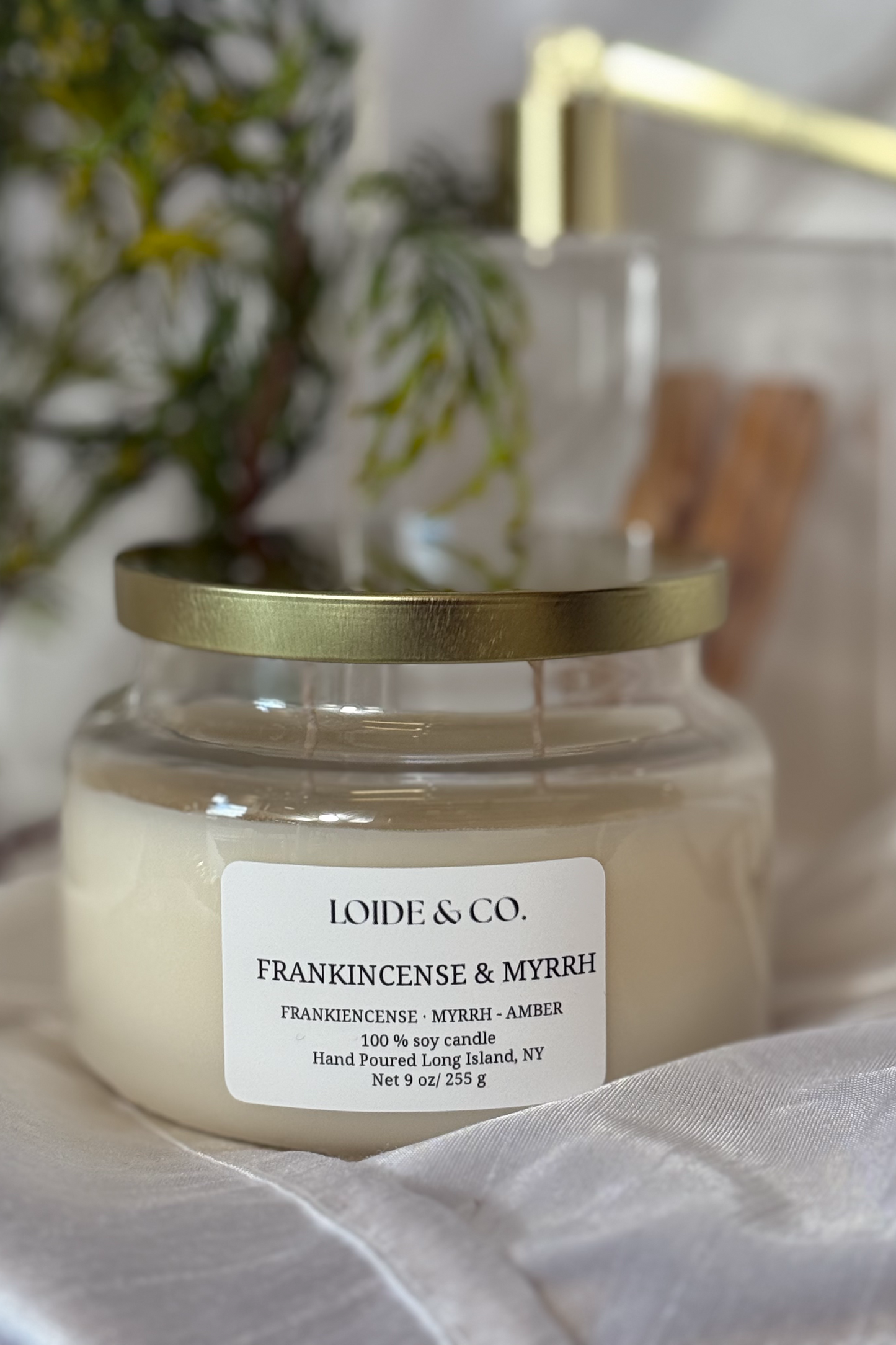 FRANKINCENSE & MYRRH CANDLE | 9 SOY OZ CANDLE|