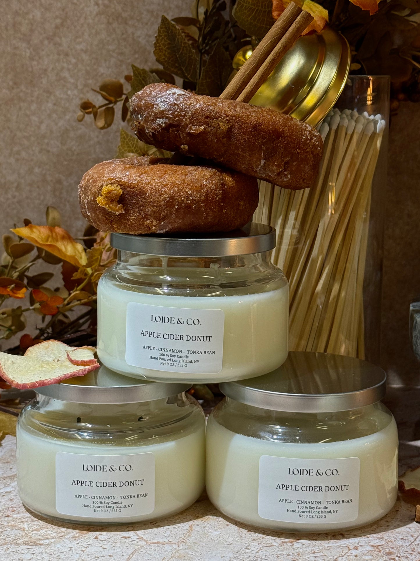 APPLE CIDER DONUT| 9 OZ SOY CANDLE| FALL COLLECTION