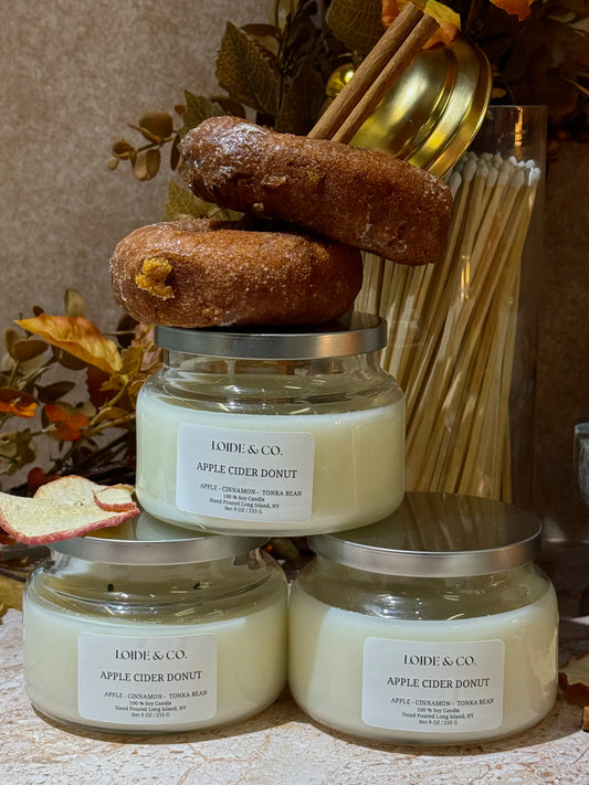 APPLE CIDER DONUT| 9 OZ SOY CANDLE| FALL COLLECTION