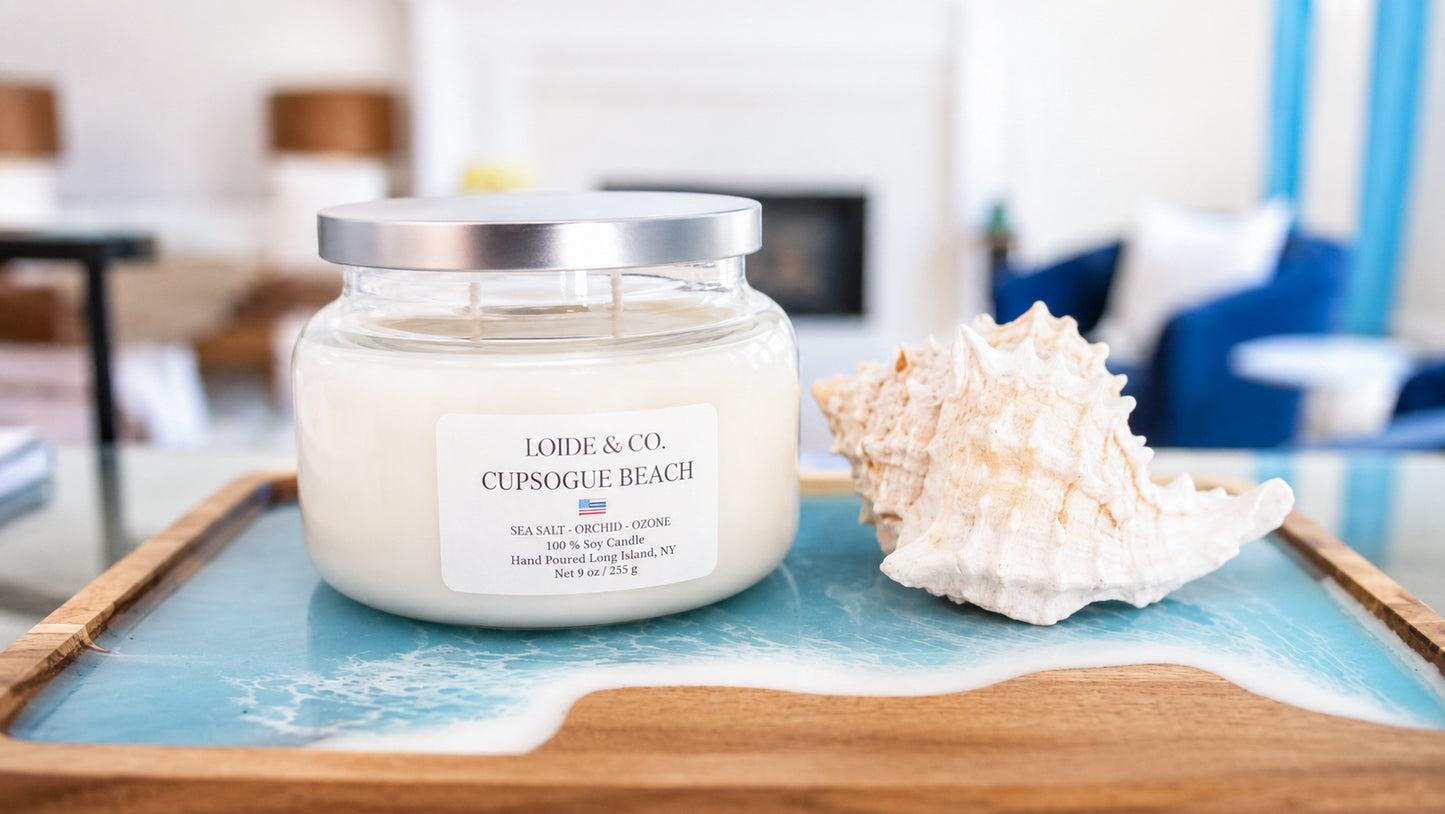 CUPSOGUE BEACH CANDLE |9 OZ SOY CANDLE|