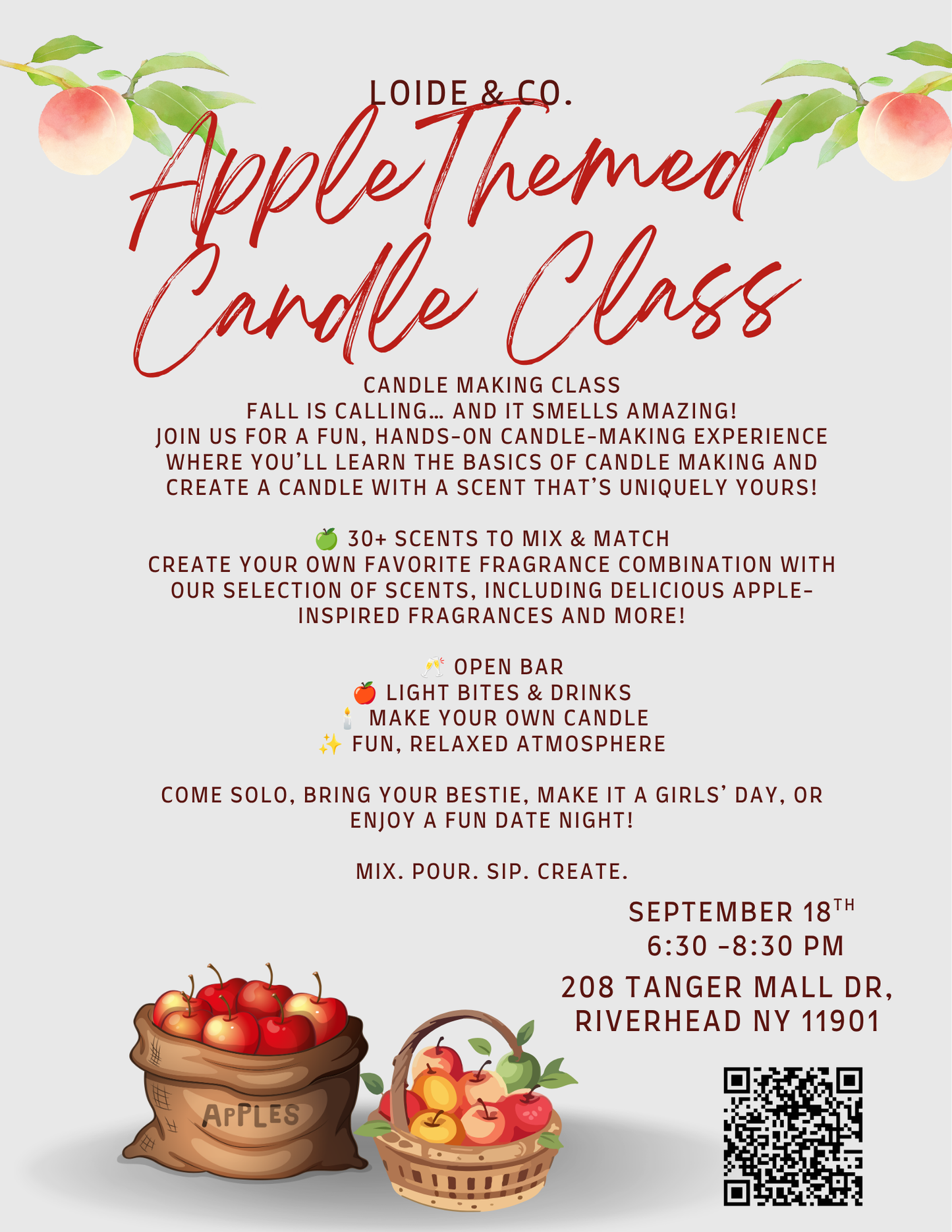 APPLE THEMED CANDLE CLASS
