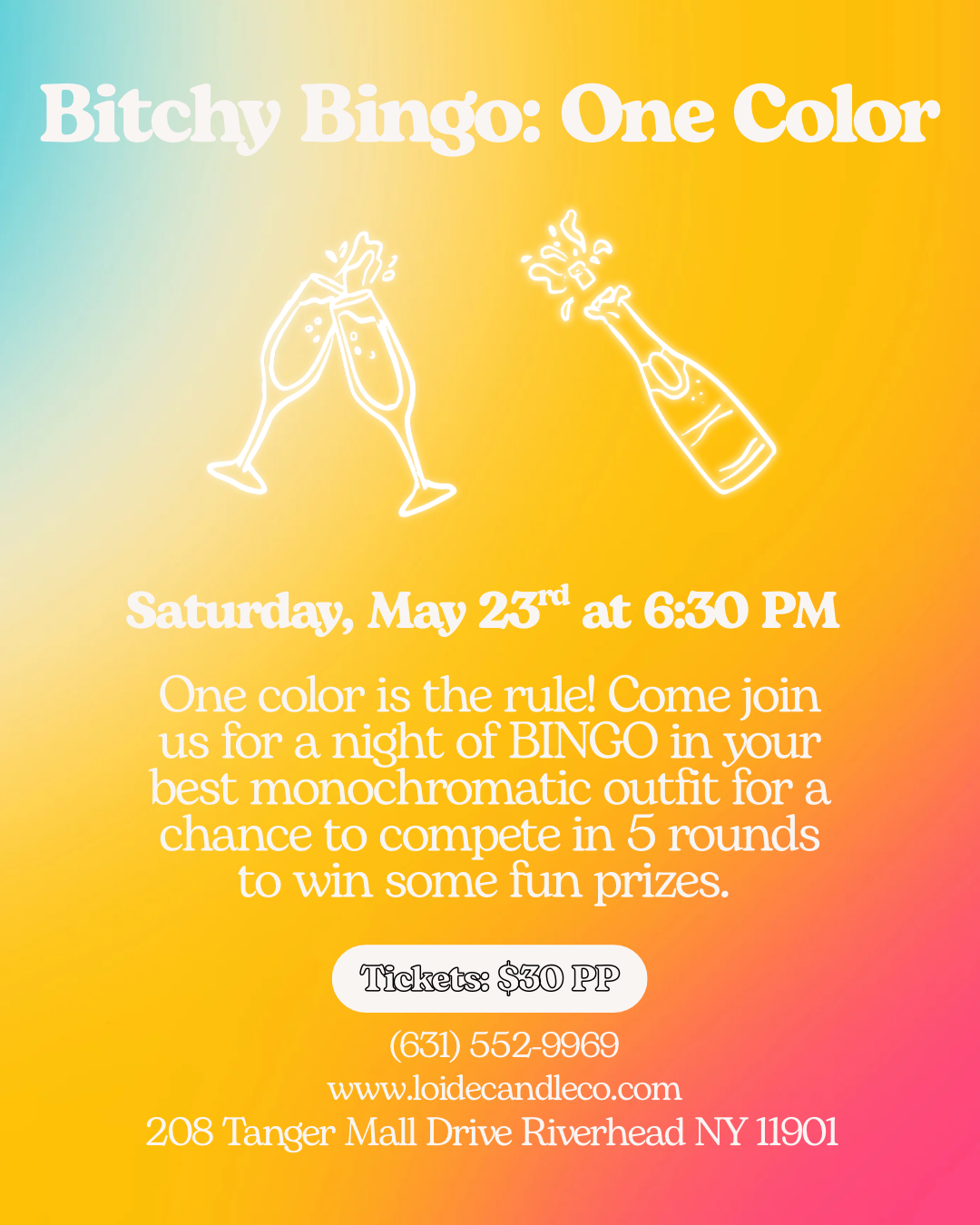 BITCHY BINGO: ONE COLOR