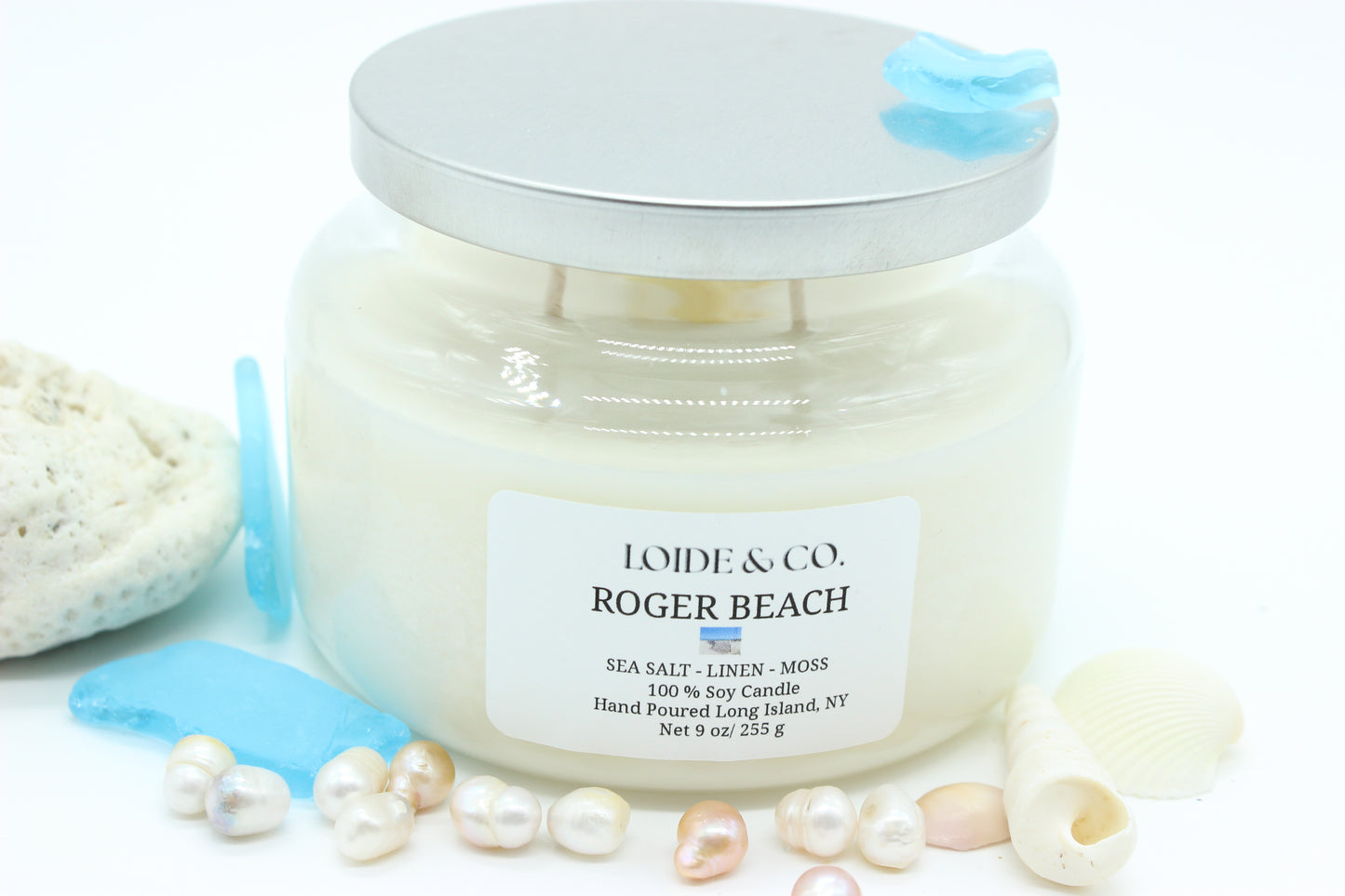 ROGER BEACH CANDLE |9 OZ SOY CANDLE|