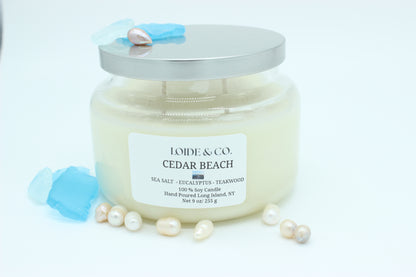 CEDAR BEACH CANDLE |9 OZ SOY CANDLE|
