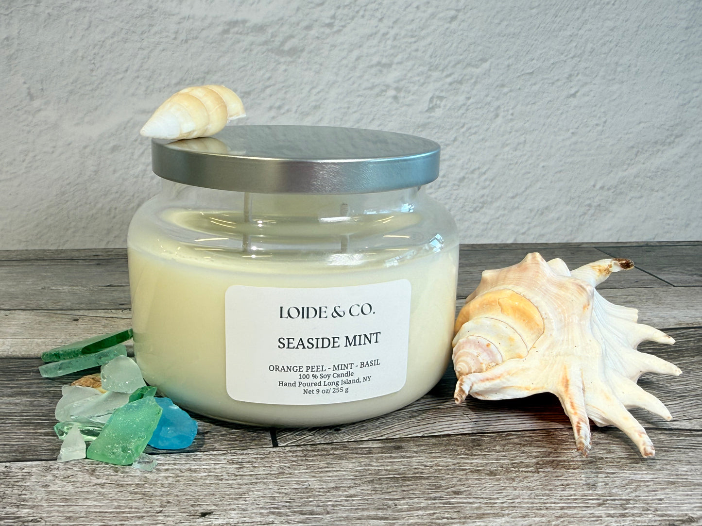 SEASIDE MINT CANDLE |9 OZ SOY CANDLE|