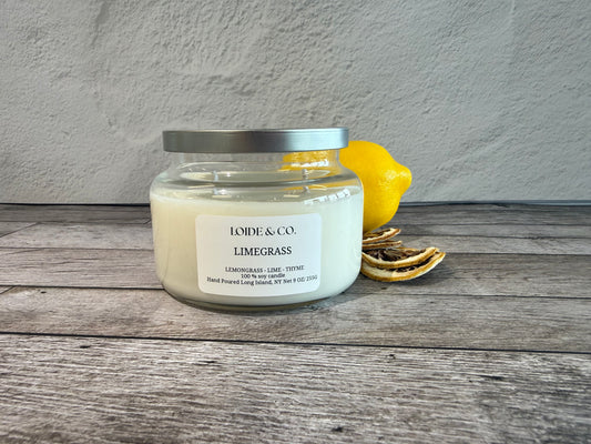 LIMEGRASS CANDLE |9 OZ SOY CANDLE|
