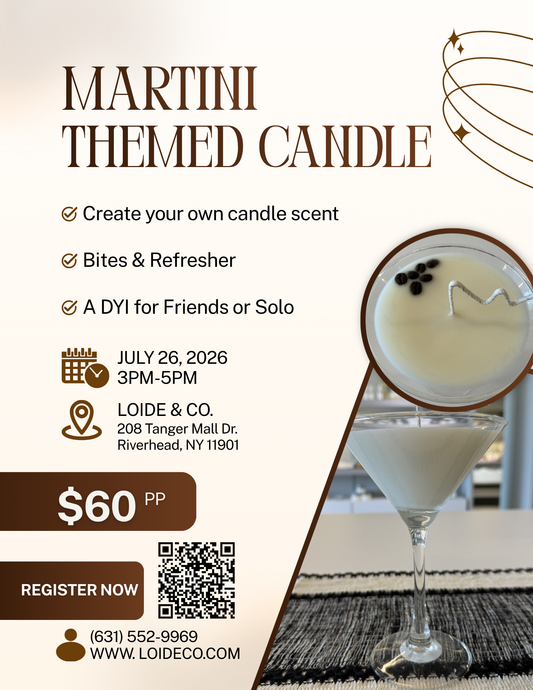 MARTINI THEMED CANDLE CLASS
