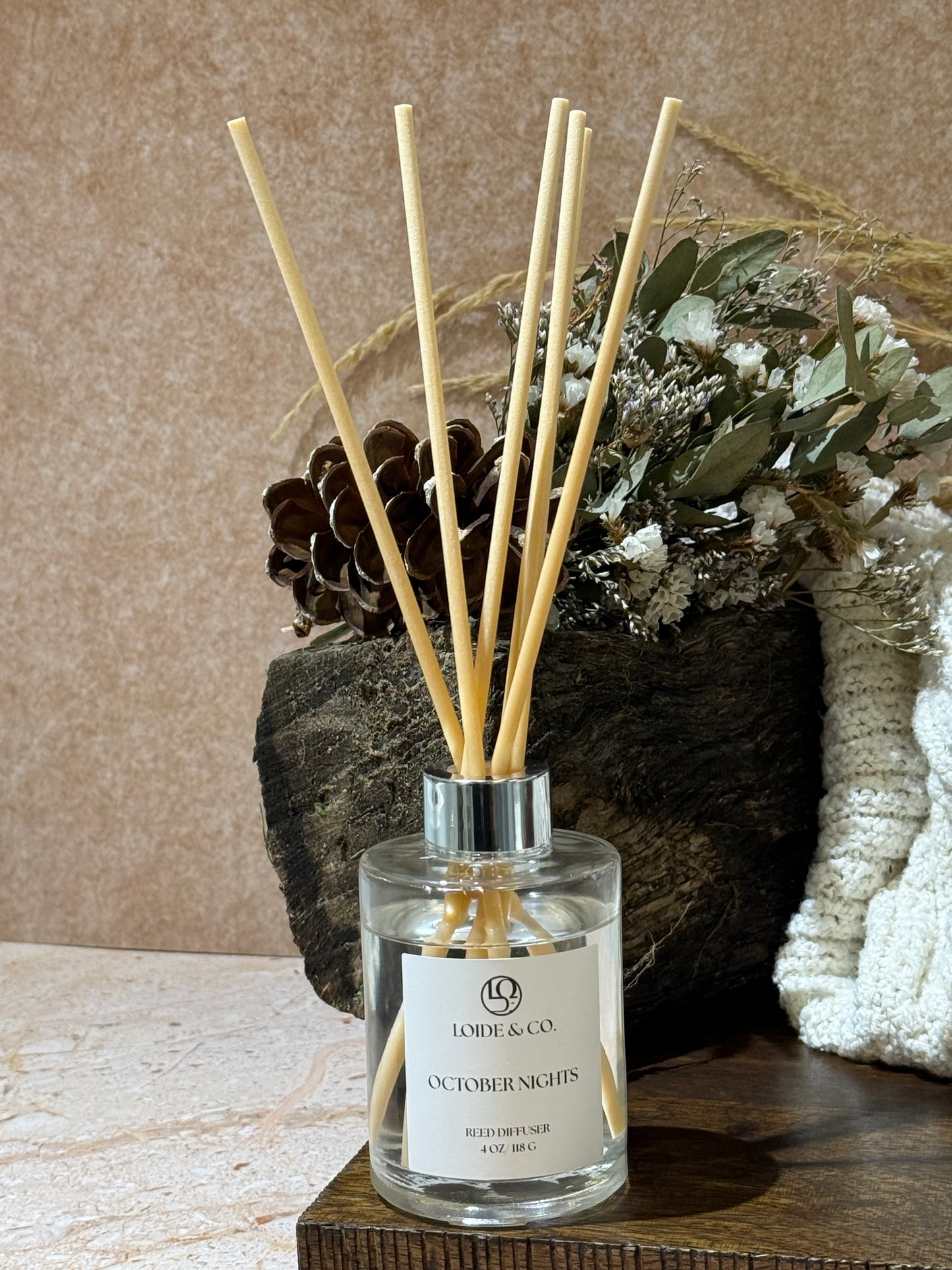 OCTOBER NIGHTS REED DIFFUSER| 4 OZ REED DIFFUSER| FALL COLLECTION