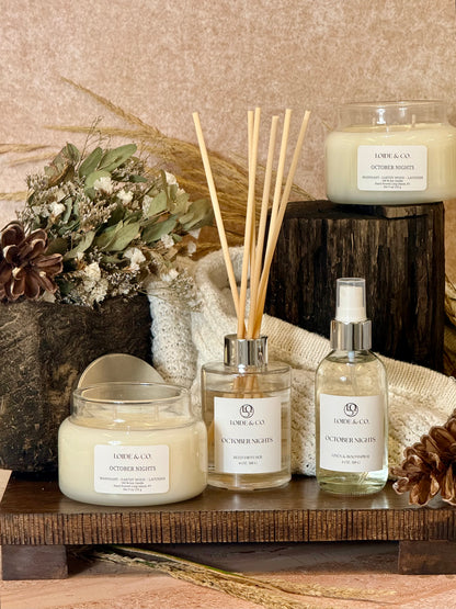 OCTOBER NIGHTS| 9 OZ SOY CANDLE| FALL COLLECTION