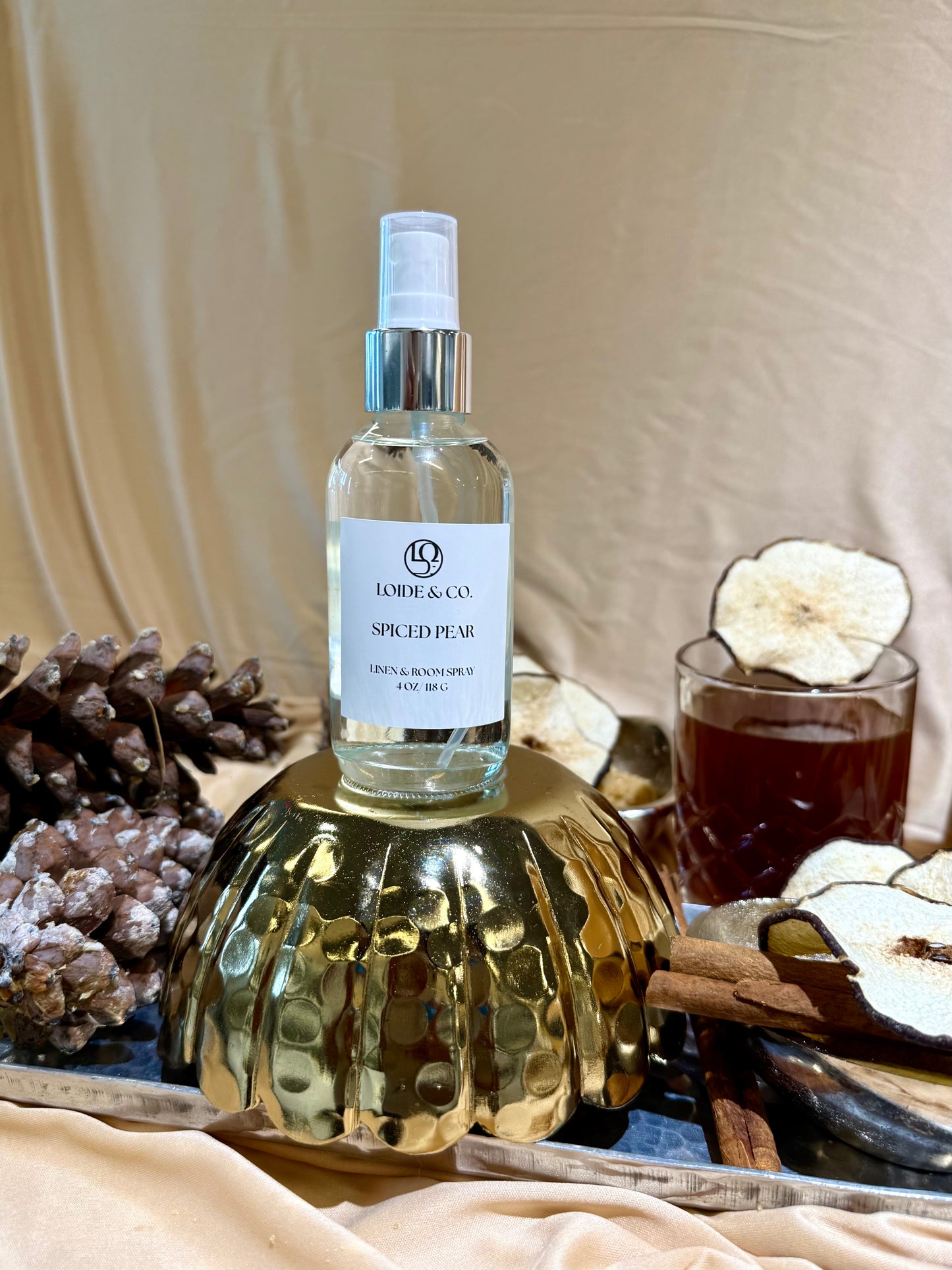 SPICED PEAR LINEN&  ROOMSPRAY| 4 OZ ROOMSPRAY| FALL COLLECTION