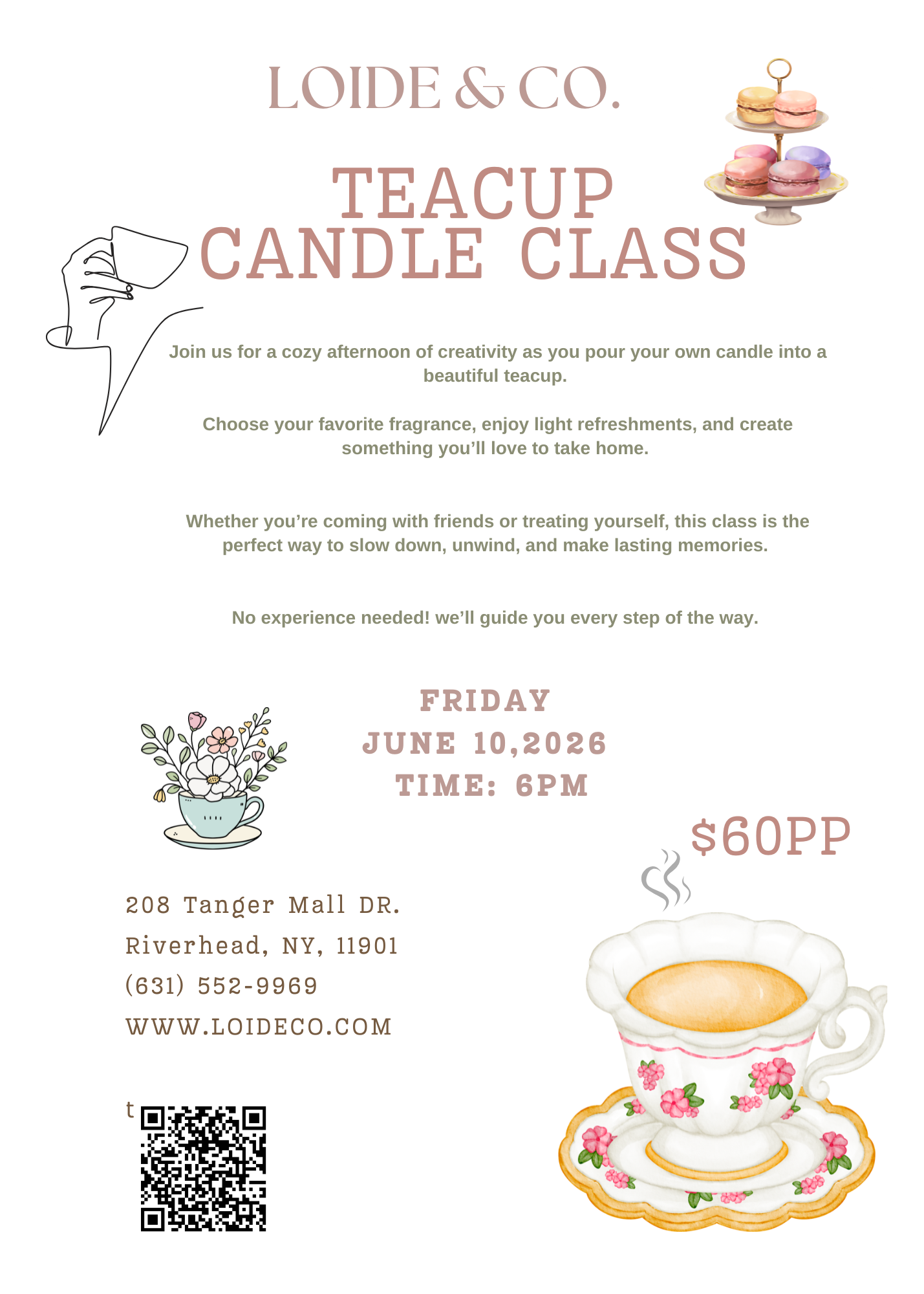 TEACUP THEMED CANDLE CLASS