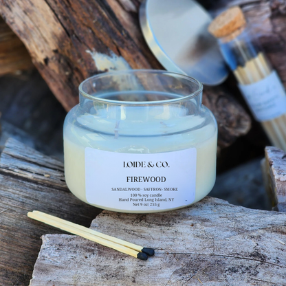 FIREWOOD CANDLE |9 OZ SOY CANDLE|