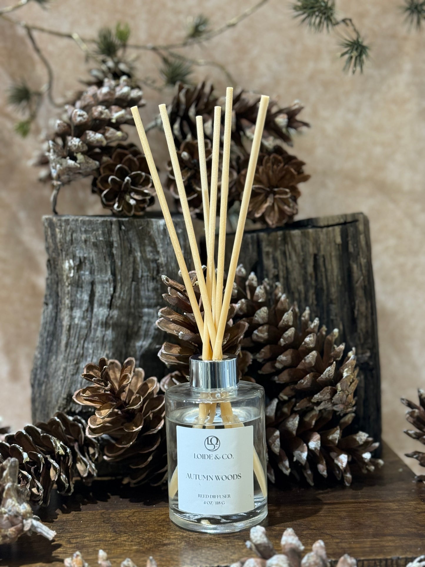 AUTUMN WOODS REED DIFFUSER|4 OZ REED DIFFUSER| FALL COLLECTION