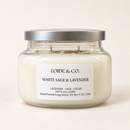 WHITE SAGE AND LAVENDER |9 OZ SOY CANDLE|