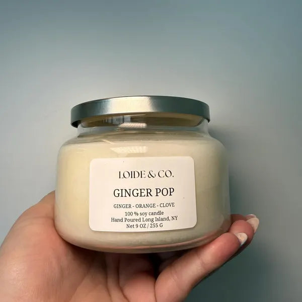 GINGER POP CANDLE |9 OZ SOY CANDLE|