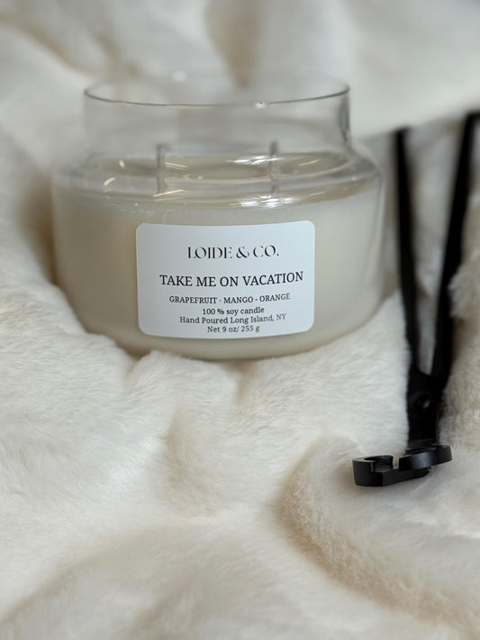 TAKE ME ON VACATION CANDLE |9 OZ SOY CANDLE|